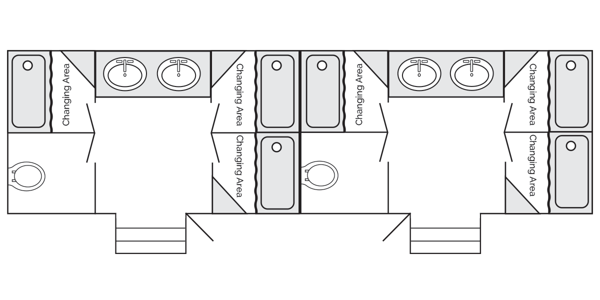 6-Stall Shower Mobile Trailer, Diagram