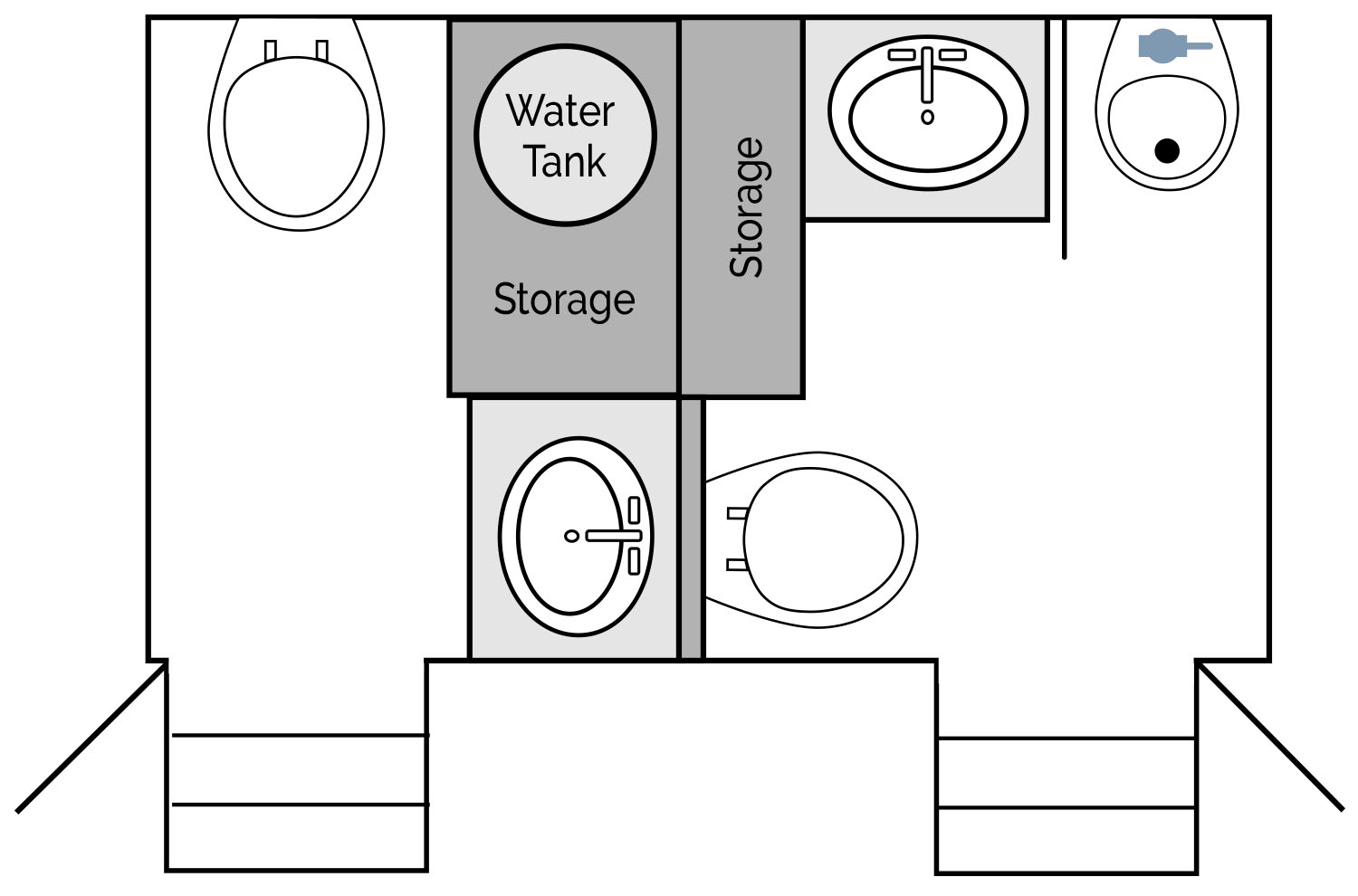 CP-3 Portable Restroom Trailer Diagram